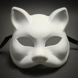 Gatto Cat Unpainted DIY Venetian Masquerade Mask